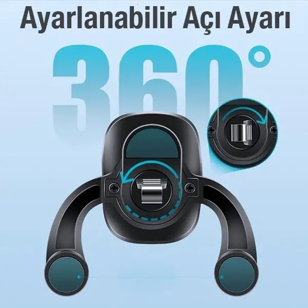 Ally Oto Araç Havalandırma Klima Bölmesi Manyetik Araç içi Telefon Tutucu-(5775)