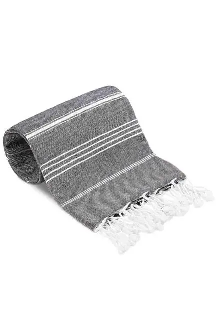 Summer Wind Soft %100 Pamuk Peştemal 100x180 cm Siyah