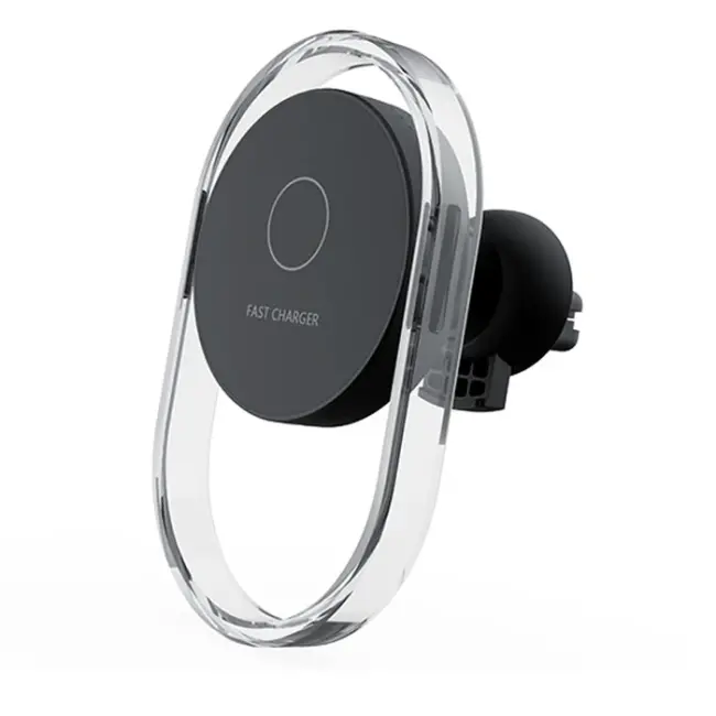 Ally 15W Klima Araç Havalandırma Bölmesi Manyetik Şeffaf Kablosuz Araç Şarj Telefon Tutucu-(5775)