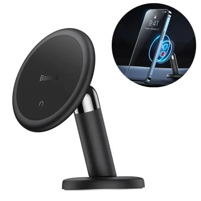 Baseus C01 Masaüstü Araç Torpido Üstü Manyetik Telefon Tutucu Stand-(5775)