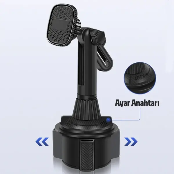 Ally 360 Derece Döner Manyetik Araç Içi Telefon Tutucu - Bardak Tutucu Yeri i?çin-(5775)