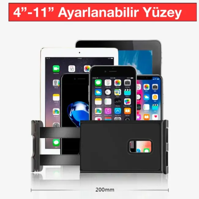 Ally Universal Araç Arka Koltuk Tablet ve Telefon Tutucu-(5775)