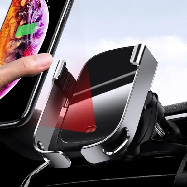 Baseus Rock-Solid Tam Otomatik 10W Wireless Kablosuz Araç Şarj Tutucu-(5775)