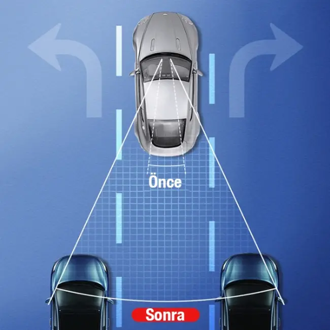 ALLY SD-2415 Kavisli Dışbükey Geniş Açılı Araç Dikiz Aynası 299x90mm-(5775)