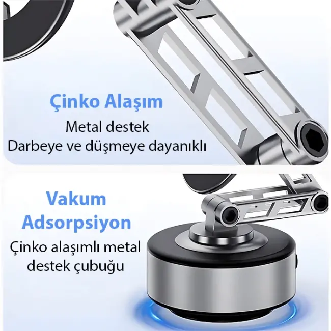 ALLY X91 Manyetik Vakumlu Araç Telefon Tutucu Ayna-Cam-Araba Magsafe Araç Tutucu-(5775)