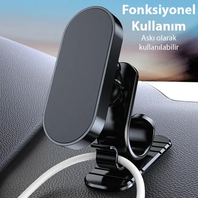 ALLY Araç içi Mıknatıslı Torpido Üstü Cep Telefonu Tutucu-(5775)