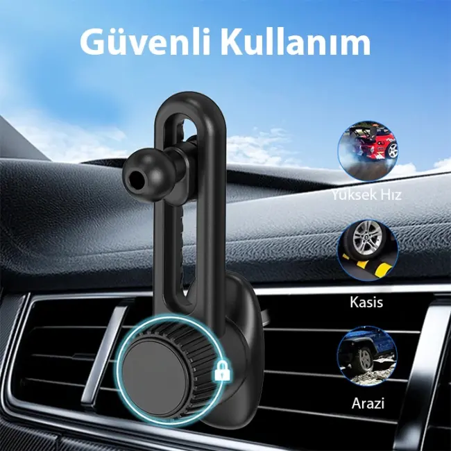 ALLY B099 Ayarlanabilen Araç Içi Havalandirma Telefon Tutucu-(5775)