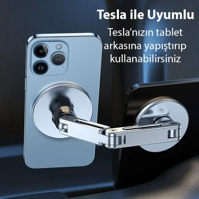 ALLY LF-256 Alüminyum Araç İçi Torpido Üstü Manyetik Telefon Tutucu-(5775)