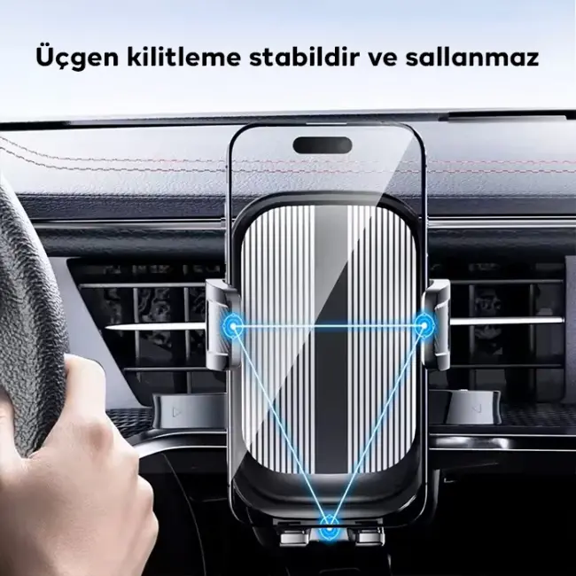 ALLY B093 Yuvarlak Havalandırma Uyumlu Araç Içi Telefon Tutucu-(5775)