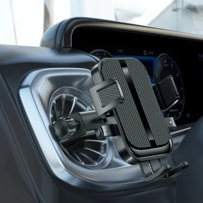 ALLY B093 Yuvarlak Havalandırma Uyumlu Araç Içi Telefon Tutucu-(5775)