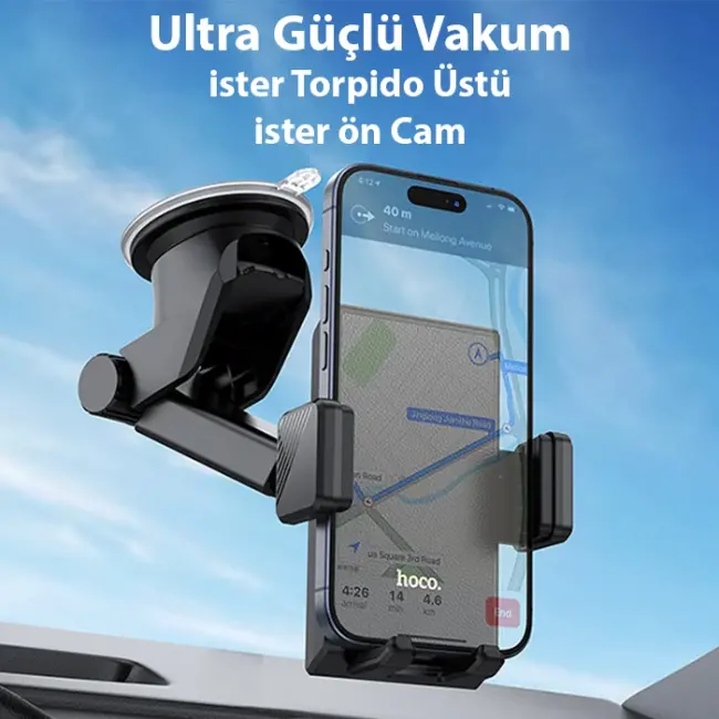 Hoco H49 Torpido Üstü Vantuzlu Araç İçi Telefon Tutucu-(5775)