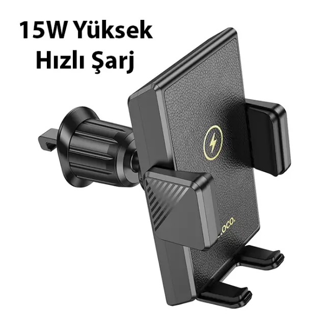 Hoco HW21 Klima Havalandırma Bölmesi Wireless Kablosuz Şarj Araç Telefon Tutucu-(5775)