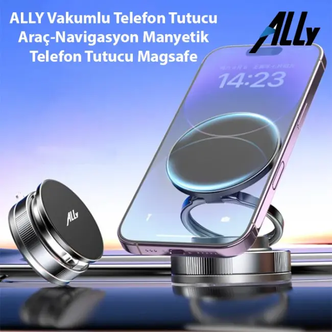 ALLY Vakumlu Telefon Tutucu Araç-Navigasyon Manyetik Telefon Tutucu Magsafe-(5775)