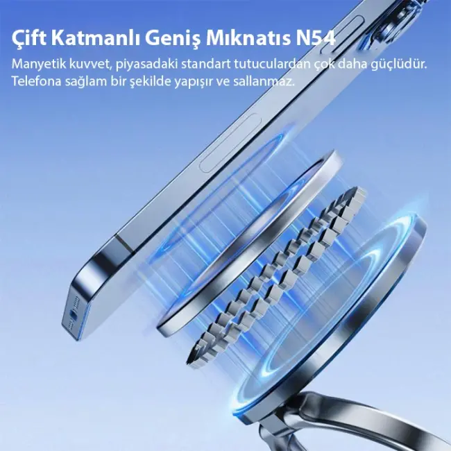 ALLY Vakumlu Telefon Tutucu Araç-Navigasyon Manyetik Telefon Tutucu Magsafe-(5775)