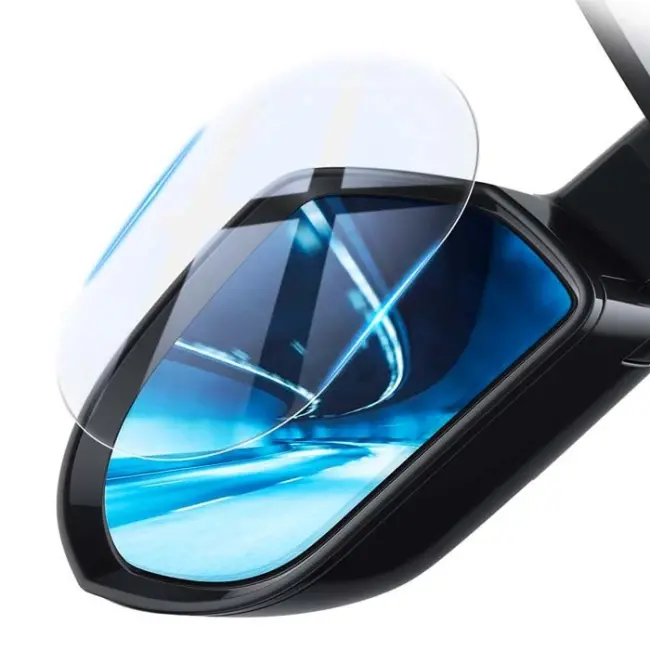 Baseus 95x95mm Araç Oto Yan Dikiz Ayna Yağmur Su Kaydırıcı Sis Önleyici Film 2 Adet Set-(5775)