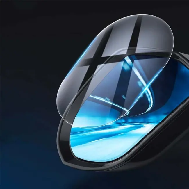 Baseus 95x95mm Araç Oto Yan Dikiz Ayna Yağmur Su Kaydırıcı Sis Önleyici Film 2 Adet Set-(5775)