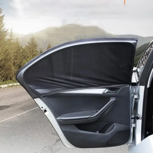 ALLY Araba Yan Cam Perdesi Sineklik Araç Oto Güneşlik Örtü Perde Kılıf-(5775)