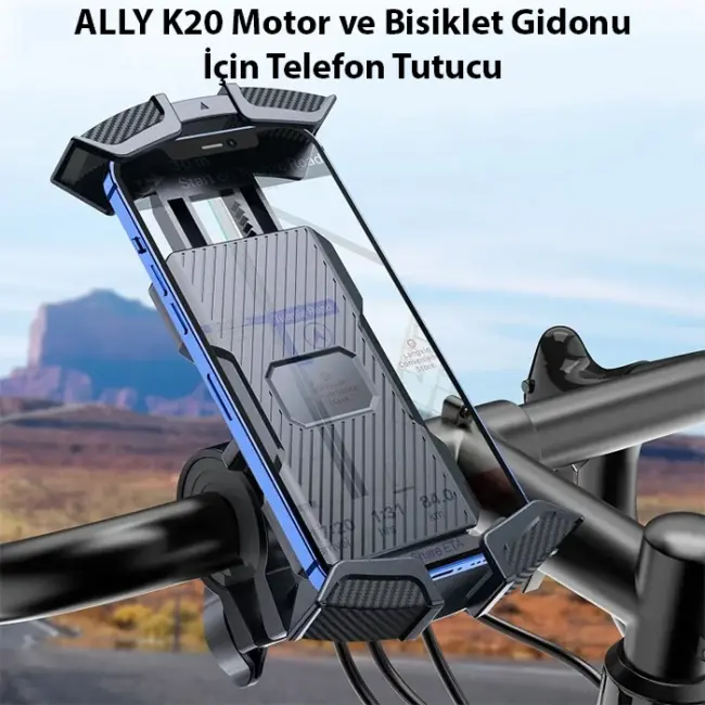 ALLY K20 Motor ve Bisiklet Gidonu İçin Telefon Tutucu-(5775)