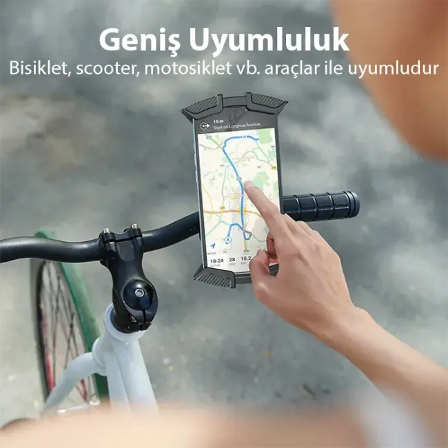ALLY K20 Motor ve Bisiklet Gidonu İçin Telefon Tutucu-(5775)