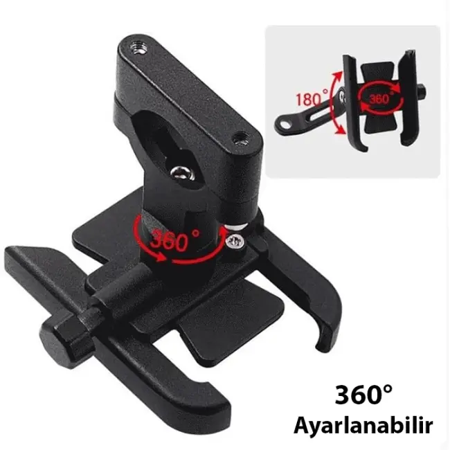 ALLY Alüminyum Alaşım Bisiklet Motorsiklet Gidon Telefon Tutucu-(5775)