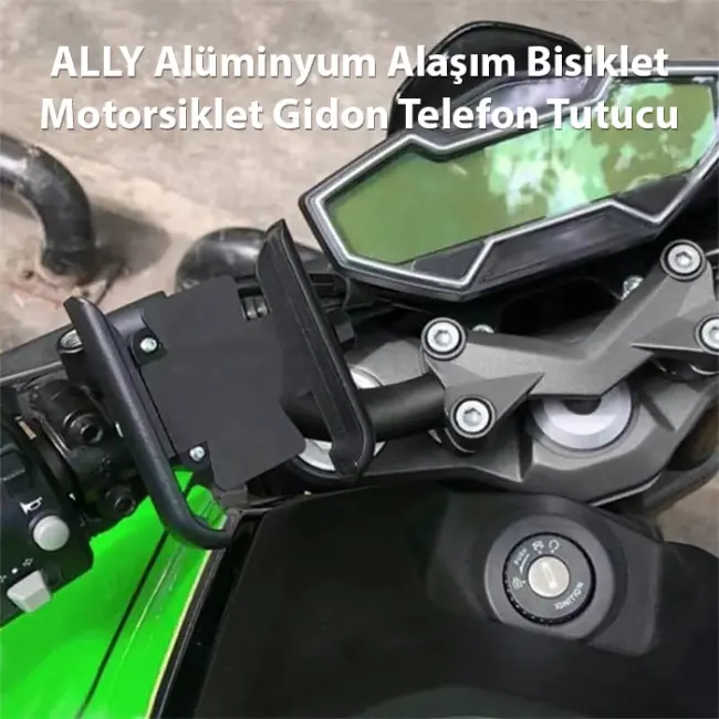 ALLY Alüminyum Alaşım Bisiklet Motorsiklet Gidon Telefon Tutucu-(5775)
