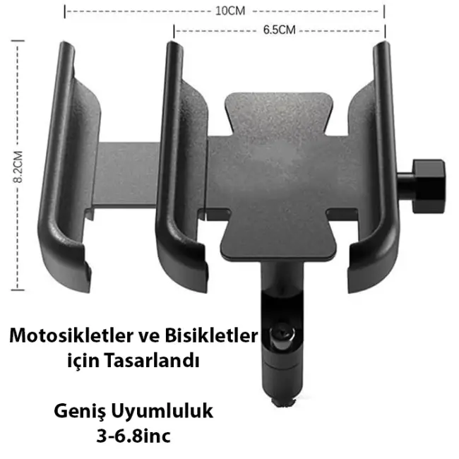 ALLY Alüminyum Alaşım Bisiklet Motorsiklet Gidon Telefon Tutucu-(5775)