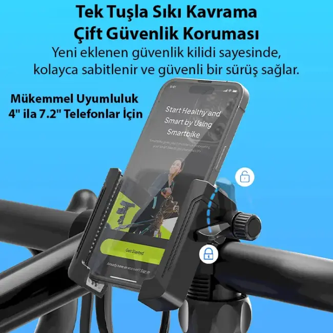 Ally Crown Gidon Bağlantılı Bisiklet ve Motosiklet Telefon Tutucu-(5775)