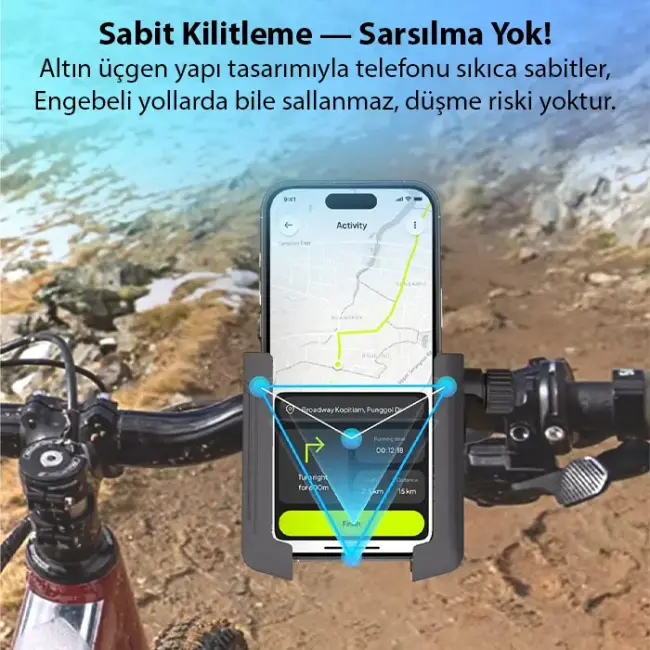 Ally Crown Gidon Bağlantılı Bisiklet ve Motosiklet Telefon Tutucu-(5775)