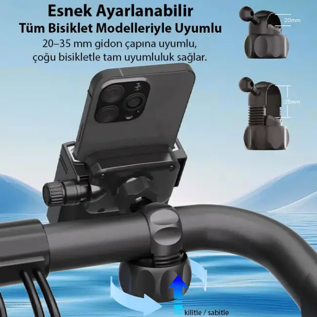 Ally Crown Gidon Bağlantılı Bisiklet ve Motosiklet Telefon Tutucu-(5775)