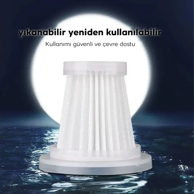 ALLY M2037 6000R Portatif Vakumlu Üflemeli Mini Araç Süpürgesi - Toz ve Kül Temizliği-(5775)