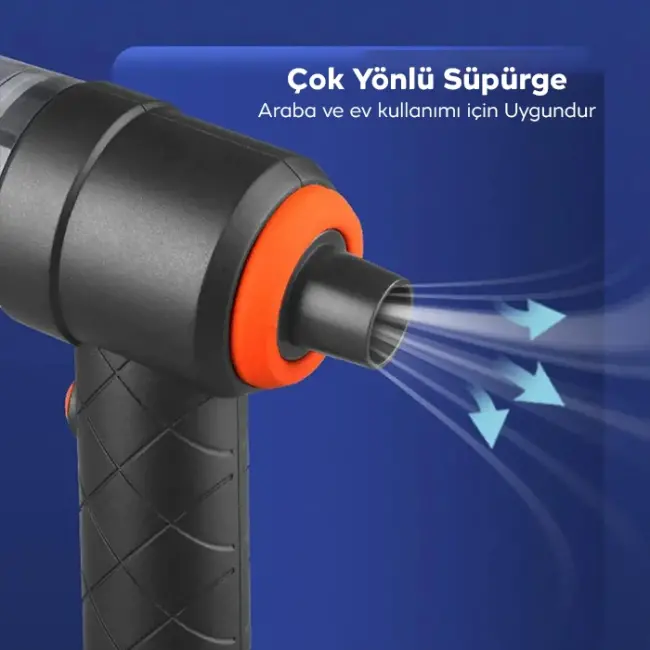 ALLY M2037 6000R Portatif Vakumlu Üflemeli Mini Araç Süpürgesi - Toz ve Kül Temizliği-(5775)