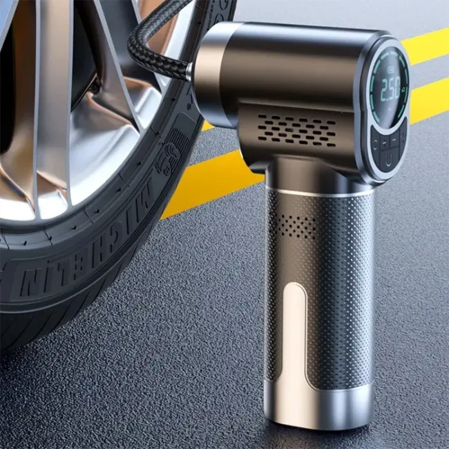 ALLY ST-5518 Dijital Göstergeli Şarjlı Taşınabilir Hava Kompresörü Lastik Pompası-(5775)