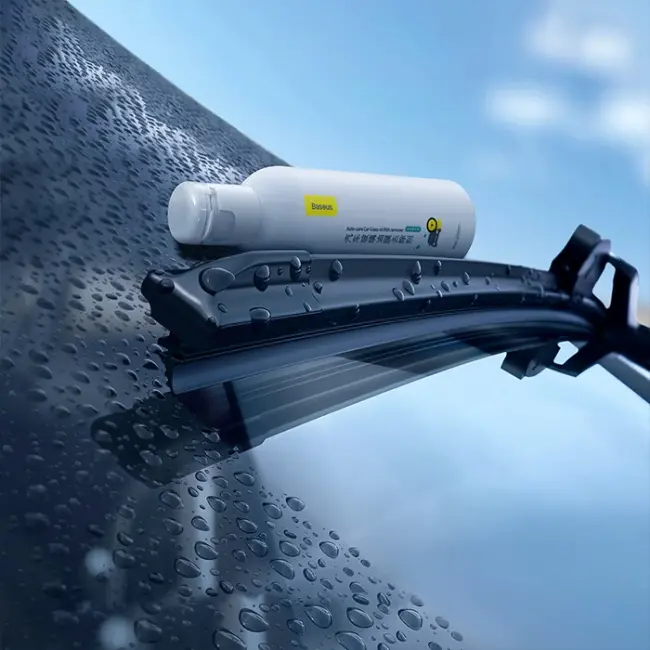 Baseus Araç Bakım Ön Cam Temizliği 200ml Yağ Çözücü ve Parlatıcı Sprey ve Sünger Oto Bakım Seti-(5775)