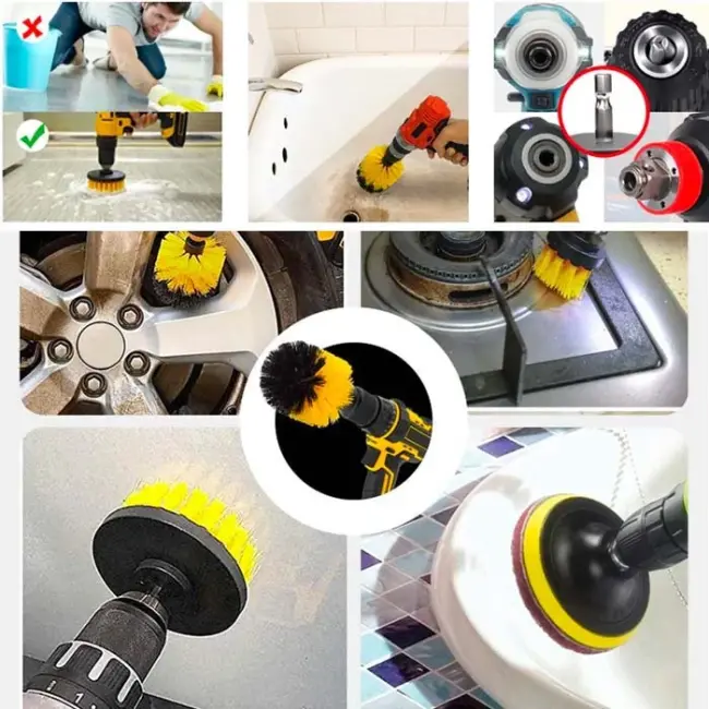 ALLY 31 Parça Çok Amaçlı Ev Banyo ve Araç Matkap Ucu Temizlik Seti-(5775)