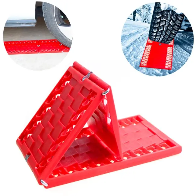 ALLY Araç Lastik Kar ve Çamur Paleti Tekerlek Patinaj Pedi Katlanabilir-(5775)