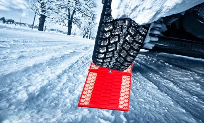 ALLY Araç Lastik Kar ve Çamur Paleti Tekerlek Patinaj Pedi Katlanabilir-(5775)