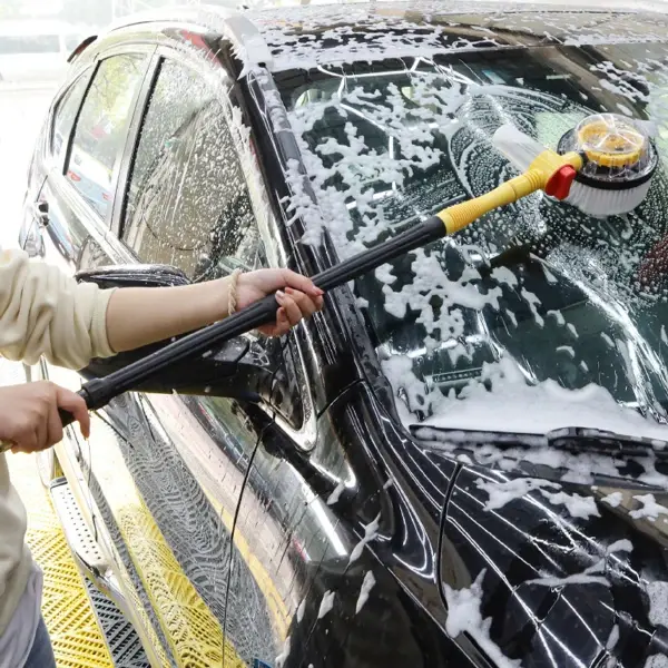 ALLY Otomatik Dönen Araç Yıkama Fırçası Mikrofiber Araba Yıkama Paspas Sabunluk Set-(5775)