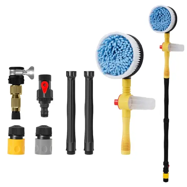 ALLY Otomatik Dönen Araç Yıkama Fırçası Mikrofiber Araba Yıkama Paspas Sabunluk Set-(5775)