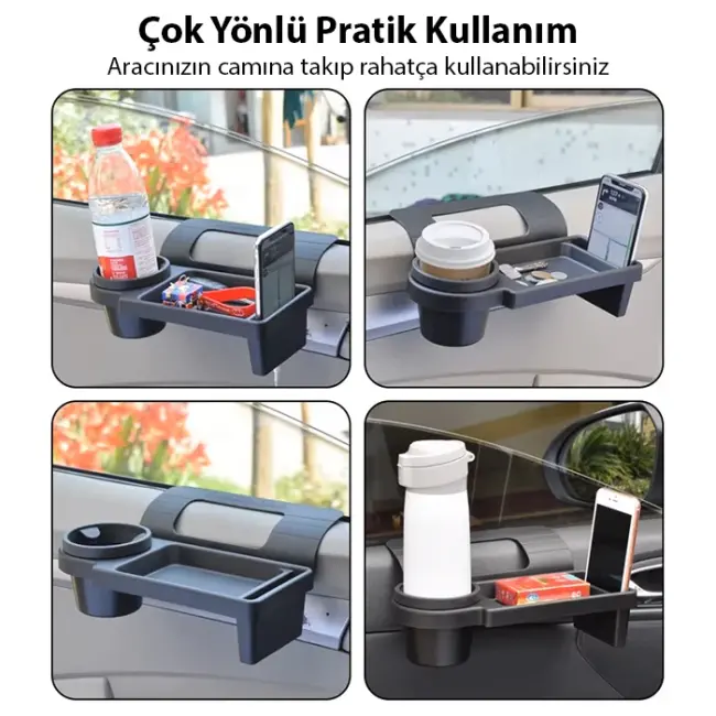 ALLY Oto Araç Içi Bardaklık Organizer Bardak Tutucu Saklama Kutusu-(5775)