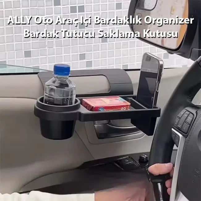 ALLY Oto Araç Içi Bardaklık Organizer Bardak Tutucu Saklama Kutusu-(5775)