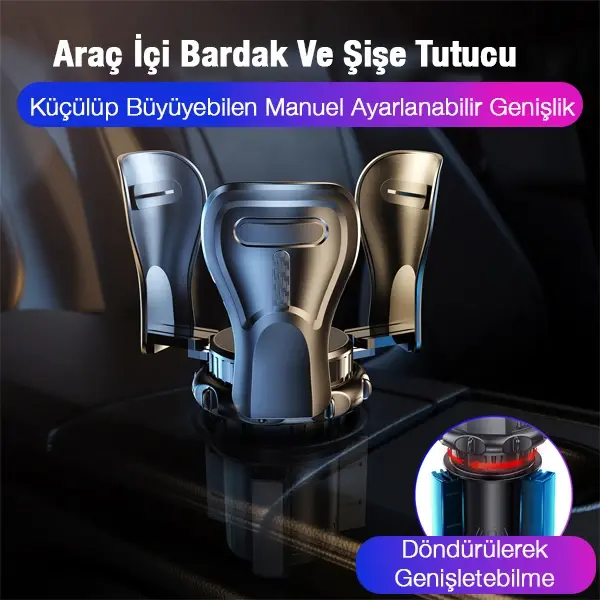 ALLY SB-6099 Araç İçi Ayarlanabilir Bardak Ve Şişe Tutucu-(5775)