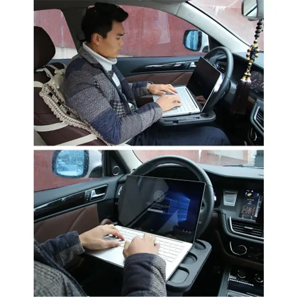 ALLY Portatif Araç Direksiyon İçecek Tutucu Bilgisayar Masası-(5775)