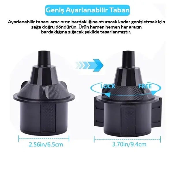 ALLY HS-P05 Universal Araç İçi Telefon Tutucu - Yemek Masası-(5775)