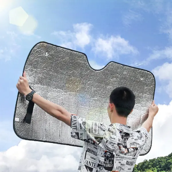 ALLY 5 Katmanlı Alüminyum Katlanabilir Araç Ön Cam Güneşliği -140x70 Isı Yalıtımlı-(5775)