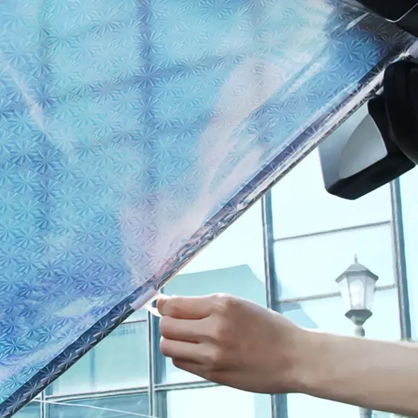 Araç İçi Araba Güneşliği Oto Ön Cam Güneşlik Branda Katlanabilir Koruyucu Güneşlik 68 x125 Cm-(5775)