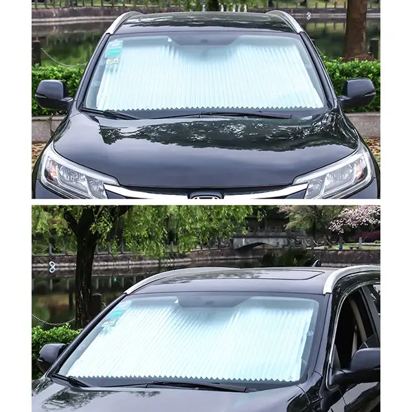 ALLY 46CM Araç Ön Cam Güneşlik Otomatik Geri Çekilebilir Katlanabilir-(5775)