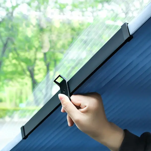 ALLY 46CM Araç Ön Cam Güneşlik Otomatik Geri Çekilebilir Katlanabilir-(5775)