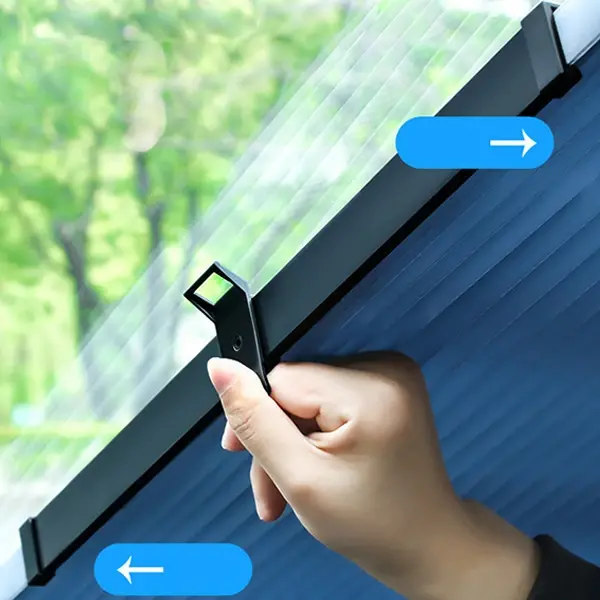 ALLY 46CM Araç Ön Cam Güneşlik Otomatik Geri Çekilebilir Katlanabilir-(5775)