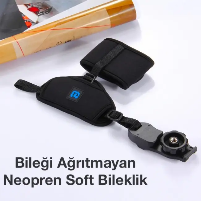 PULUZ Yumuşak Kumaş Neopren SLR-DSLR Kamera El Bilek Kemeri-(5775)
