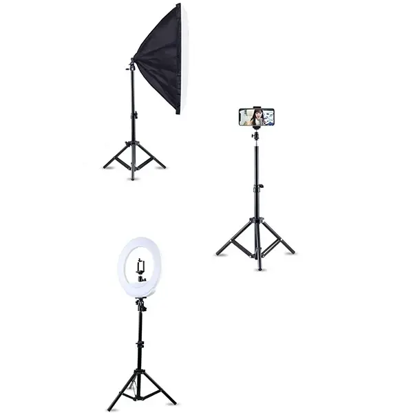 Ally 130cm Işık Ayağı Tripod Standı 3 Ayaklı Tripod Işık Ayağı 1.3 Metre-(5775)